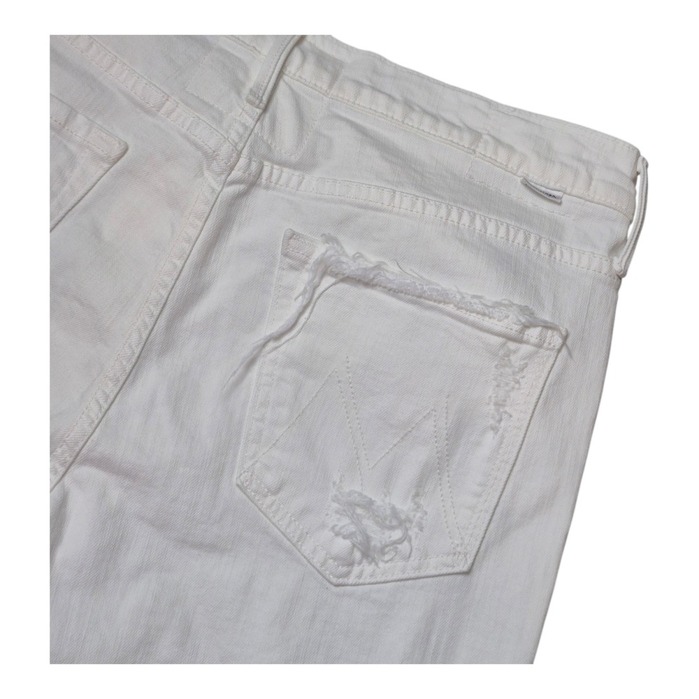 Mother Superior Womens 30 The Sinner Almost Innocent White Crop Jeans USA